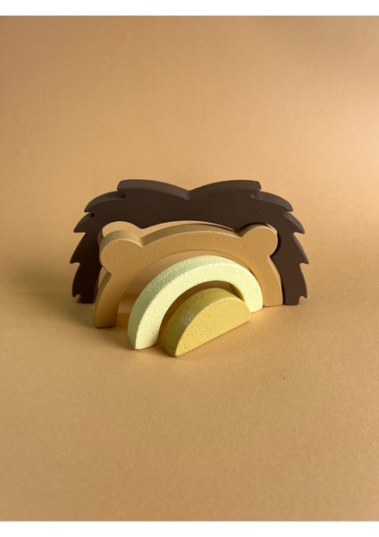 Ahşap Eğitsel Oyuncak Dört Parçalı Aslan modelleri