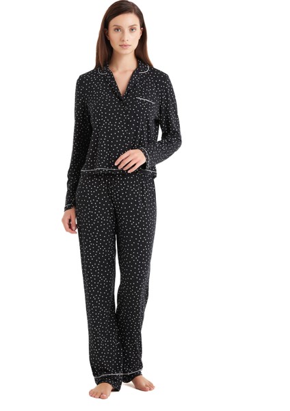 Kadın Pijama Takımı 51612 - Desenli