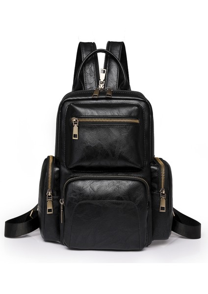 Gündelik Pu Seyahat Retro Çok Amaçlı Sırt Çantası (Yurt Dışından)