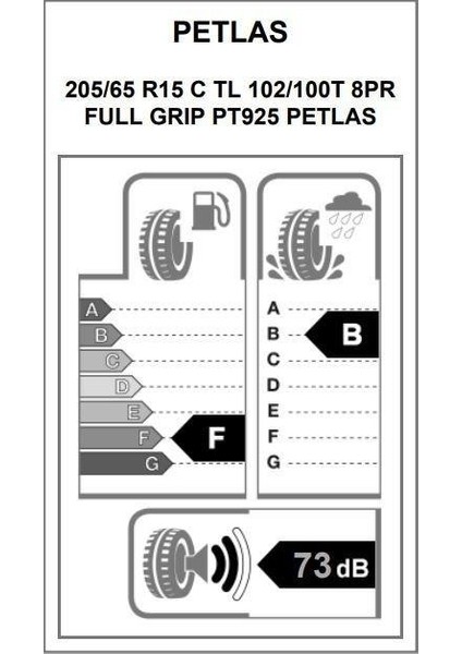 205/65 R15C 102/100T Fullgrip Pt925 Ticari Kış Lastiği ( Üretim Yılı: 2024 )