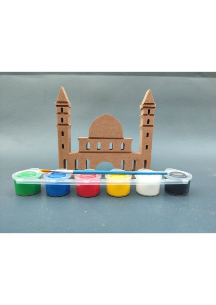 Rmzn2-Ayasafya Camii ( 15 cm 18 mm ) Ramazan Ayına Özel Ahşap Boyama Etkinliği, Boyama Seti,