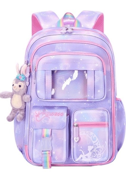 Ilkokul Çantası Gökkuşağı Çantası Omurga Koruma Karikatür Çocuk Sırt Çantası (Yurt Dışından)