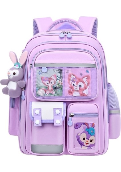 Ilkokul Öğrencisi Okul Çantası, 1, 3 Ila 6. Sınıflardaki Ortaokul Erkek ve Kız Çocukları Için Üç Katmanlı Büyük Kapasiteli Sırt Çantası (Yurt Dışından)