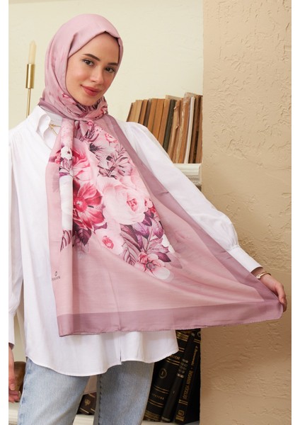 Floral Pamuk Viskon Şal Pembe fırsatları
