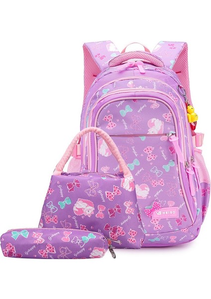 3'lü Kız Çocuk Okul Çantası Seti-Pembe (Yurt Dışından)