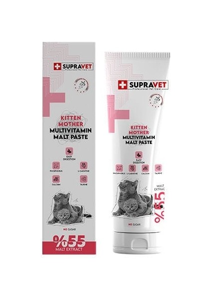 Supravet Kitten & Mother Multivitamin Malt Paste Kedi Macunu 100 gr