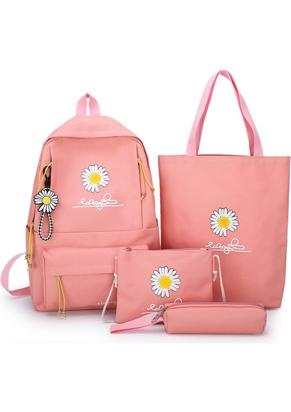 Baskılı Büyük Kapasiteli Dört Parçalı Sırt Çantası Seti (Yurt Dışından)