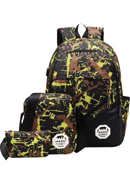 Üç Parçalı Öğrenci Okul Çantası Seti (Yurt Dışından)