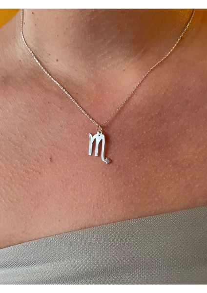 Akrep Burç Kolye - 925 Ayar Gümüş Akrep Burcu Kolye - Gümüş Akrep Burç Kolye - Akrep Kolye fiyatları