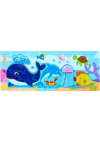 Denizaltı Temalı Ahşap Puzzle