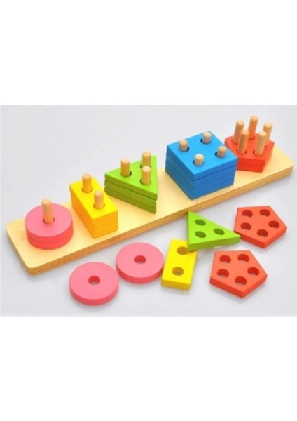 Ahşap 5'li Geometri Geçirme