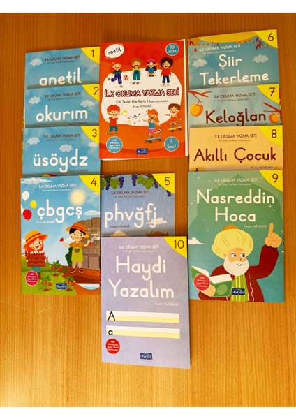 Anetil İlk Okuma Yazma Seti 10 Kitap