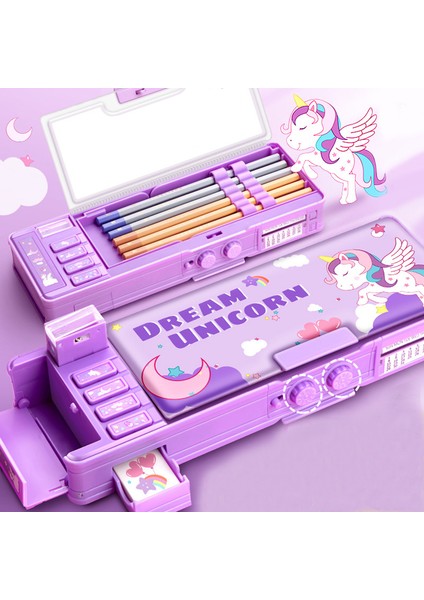 Kalem Kutusu Kutusu Unicorn Kalem Kutusu Kodu Lapicera 2023 Estuche Escolar Kawaii Kız Çanta Trousse Çok Fonksiyonlu Okul Malzemeleri (Yurt Dışından)