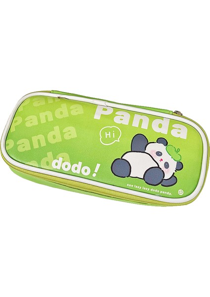 1 Parça Sevimli Karikatür Panda Kalem Kutusu Çocuk Yeşil Serisi Kawaii Panda Kalem Çantası Yüksek Kapasiteli Kırtasiye Saklama Çantası (Yurt Dışından)