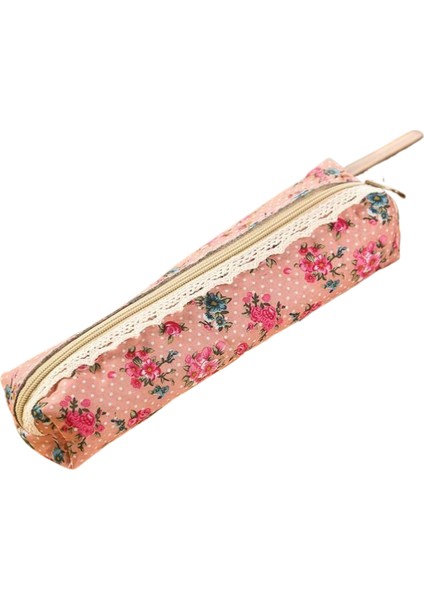 Mini Retro Çiçekli Dantel Kalem Kutusu, Kalem Çantası, Okul Malzemeleri Kozmetik Çantası, Fermuarlı Çanta, Cüzdan (Yurt Dışından)