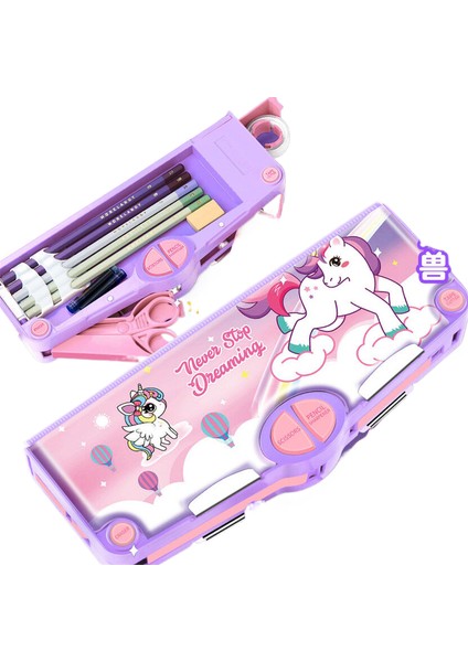 Kalem Kutusu Kutusu Unicorn Kalem Kutusu Kodu Lapicera 2023 Estuche Escolar Kawaii Kız Çanta Trousse Çok Fonksiyonlu Okul Malzemeleri (Yurt Dışından)