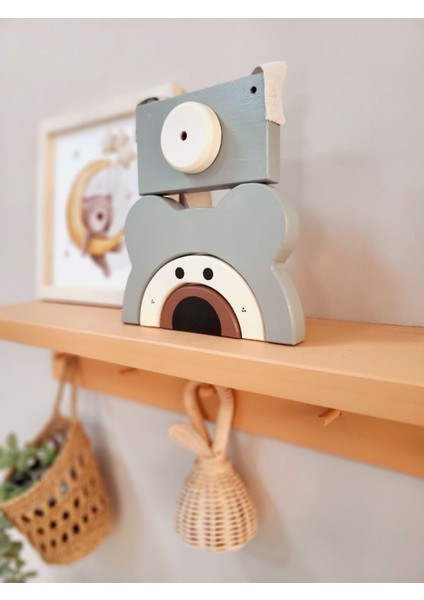 Ayıcık Waldorf Ahşap Oyuncak Dekor ve Ahşap Fotoğraf Makinası fiyatları