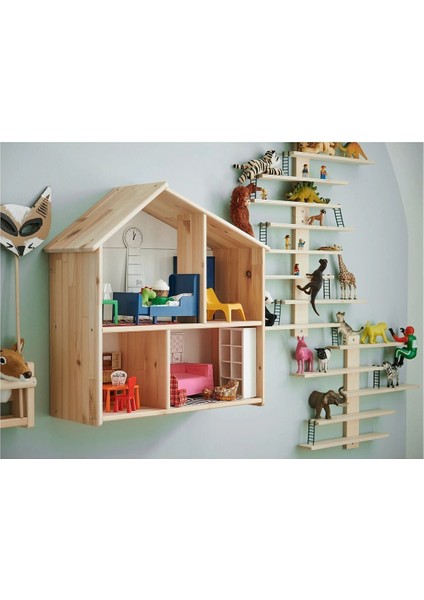 Flısat Bebek Evi Ahşap Oyuncak Ev Ikea Bebek Evi modelleri