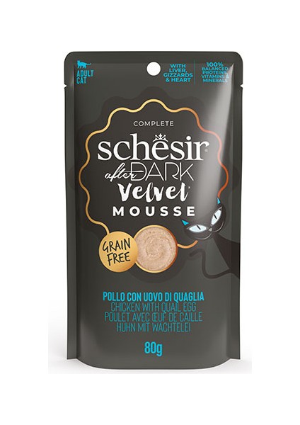 After Dark Pouch Tavuklu ve Bıldırcın Yumurtalı Tahılsız Yetişkin Kedi Konservesi 12 Adet 80 gr