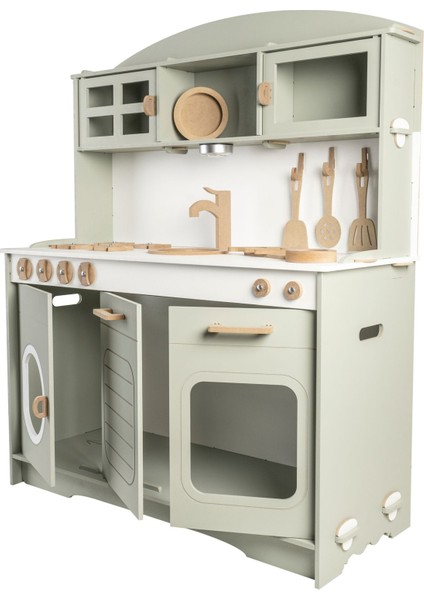 Montessori Ahşap Oyuncak Çocuk Mutfak Seti 1 LED Hediye fiyatları