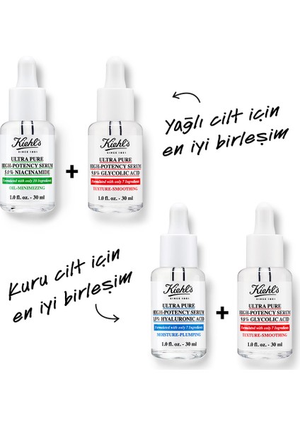 Ultra Pure %9.8 Glikolik Asit Pürüzsüzlük Etkili Yüz Serumu 30ml