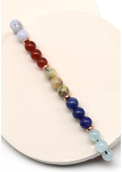 Terazi Burcu Taşlarından Oluşan Doğal Taş Makrome Bileklik 6 mm Küre Kesim - Burç Bilekliği fiyatları