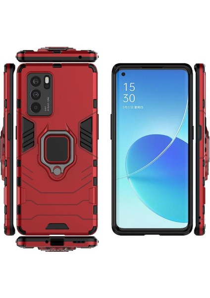 Oppo Reno6 Pro 5g Askeri Sınıf Metal Için Halka Araba Dağı Kickstand Vaka (Yurt Dışından)