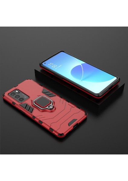 Oppo Reno6 Pro 5g Askeri Sınıf Metal Için Halka Araba Dağı Kickstand Vaka (Yurt Dışından) indirimleri