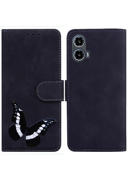 Motorola Moto G24 Flip Folio Kapak Için Flip Case Kart Yuvaları Renk Baskılı (Yurt Dışından)