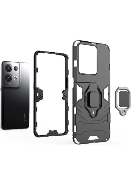 Oppo Reno8 Pro 5g Askeri Sınıf Metal Için Halka Araba Dağı Kickstand Vaka (Yurt Dışından) fırsatları