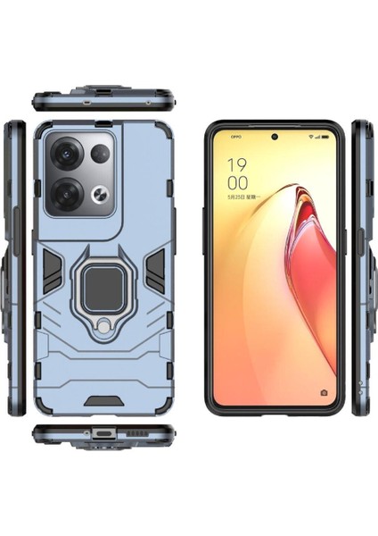 Oppo Reno8 Pro 5g Askeri Sınıf Metal Için Halka Araba Dağı Kickstand Vaka (Yurt Dışından)