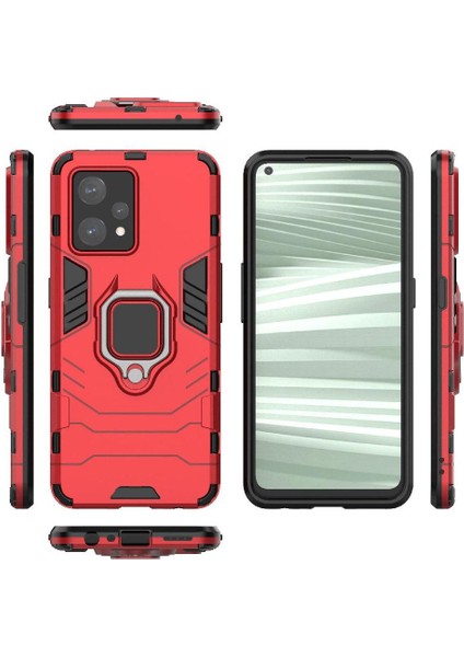 Realme Narzo 50 Pro 5g Darbeye Dayanıklı Sınıf Için Halka Araba Montaj Kickstand Durumda (Yurt Dışından)