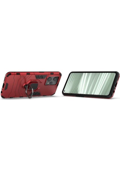 Yüzük Araba Montaj Kickstand Kılıf Realme 9 Pro Artı Kickstand Darbeye (Yurt Dışından) modelleri