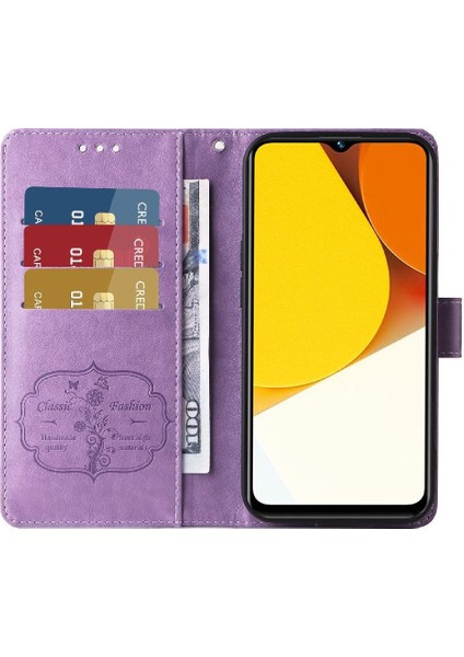 Vıvo Y35 5g Cardyuvaları Çiçek Flip Deri Için Flip Case (Yurt Dışından)