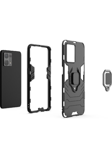 Oppo Reno8 4g Kickstand Darbeye Dayanıklı Metal Için Halka Araba Dağı Kickstand Vaka (Yurt Dışından) modelleri