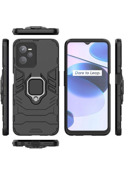 Realme Narzo 50A Prime 4g Darbeye Dayanıklı Halka Araba Dağı Kickstand Kılıf (Yurt Dışından)