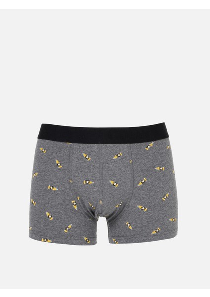 Modern Fit Erkek Gri Boxer