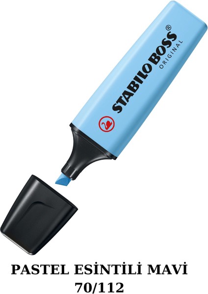 Fosforlu Kalem Boss Pastel-Esintili Mavi 70/112