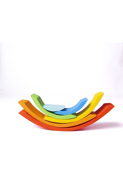 Ahşap Waldorf 6'lı Köprü Ihlamur Ağacından 935G Mavi-Kırmızı-Sarı modelleri