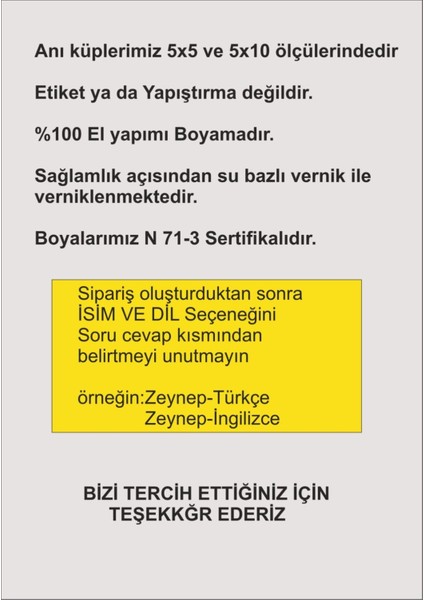 Isim Anı Küpü -Dekor Oyuncak modelleri