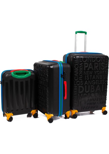PP116 Black Valiz 3'lü Set