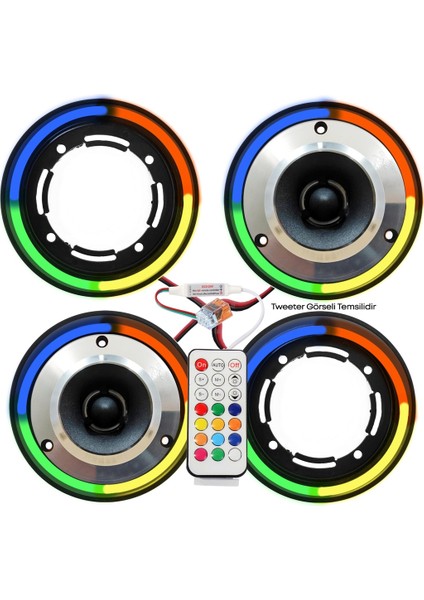 Pixel Ledli 8cm Tweeter Kapak 4ADET Poke PK-5878