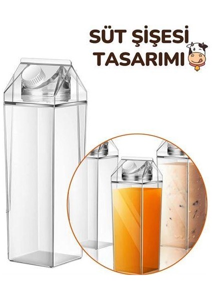 Avantaj Seninle Transformacion Süt Kutusu Şeklinde Içecek Şişesi 500 ml 718401