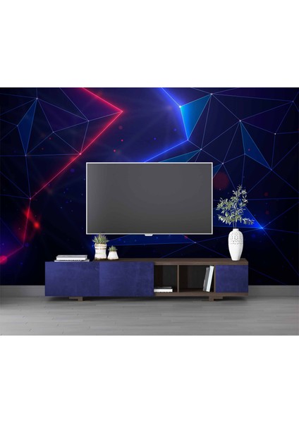 3 Boyutlu Gamer Kırmız ve Mavi Neon Temalı