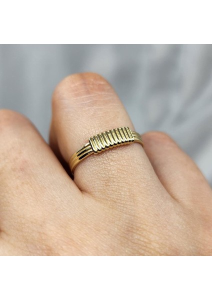 Altın Yüzük - 14 Ayar Altın Halat Kadın Yüzük - Hediyelik, Anneler Günü Hediyesi Altın Yüzük modelleri