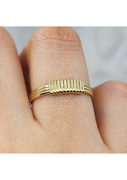 Altın Yüzük - 14 Ayar Altın Halat Kadın Yüzük - Hediyelik, Anneler Günü Hediyesi Altın Yüzük fırsatları