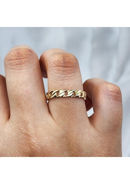 Altın Yüzük - Zincir Model 14 Ayar Altın Yüzük