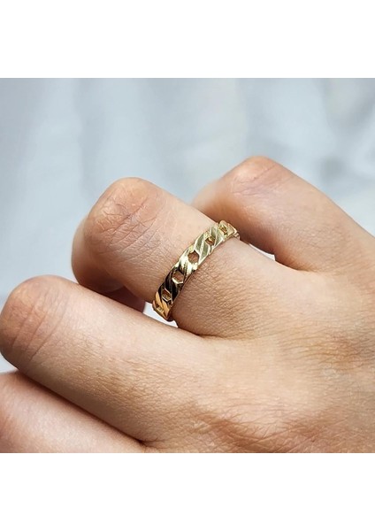 Altın Yüzük - Zincir Model 14 Ayar Altın Yüzük modelleri