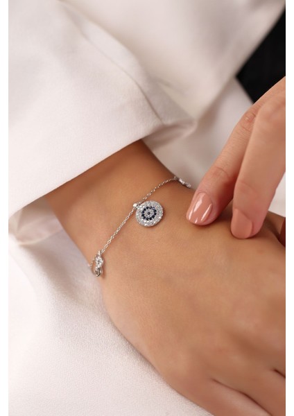 925 ayar gümüş şans bileklik, nazar koruyucu tasarım, zarif ve şık takı modeli fiyatları