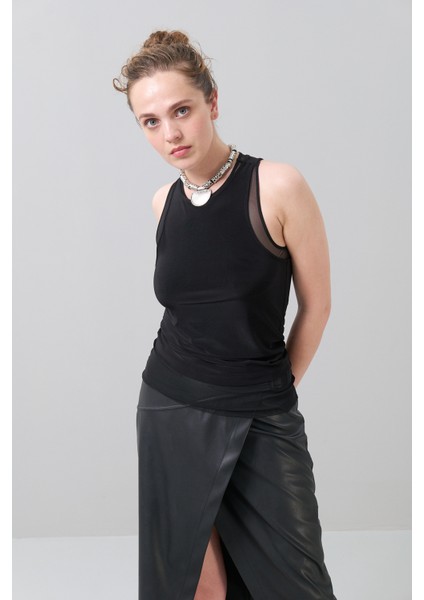 Halter Yaka Bluz Siyah K2523008_001
